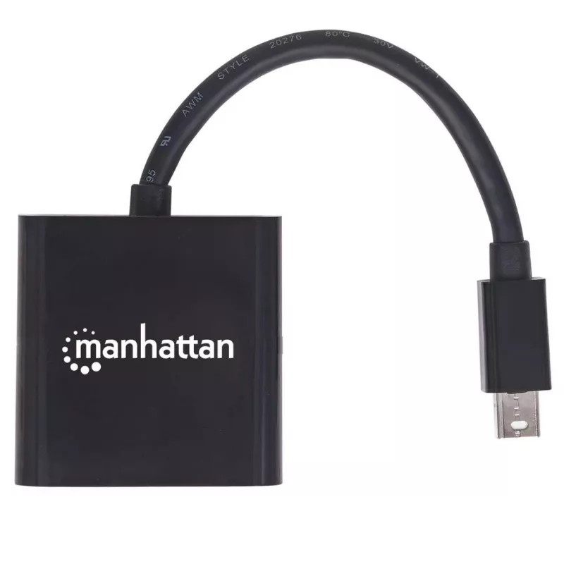 Manhattan 152570 ενεργός προσαρμογέας Mini DisplayPort σε HDMI, αρσενικό–θηλυκό, 4K, θωρακισμένος, μαύρος