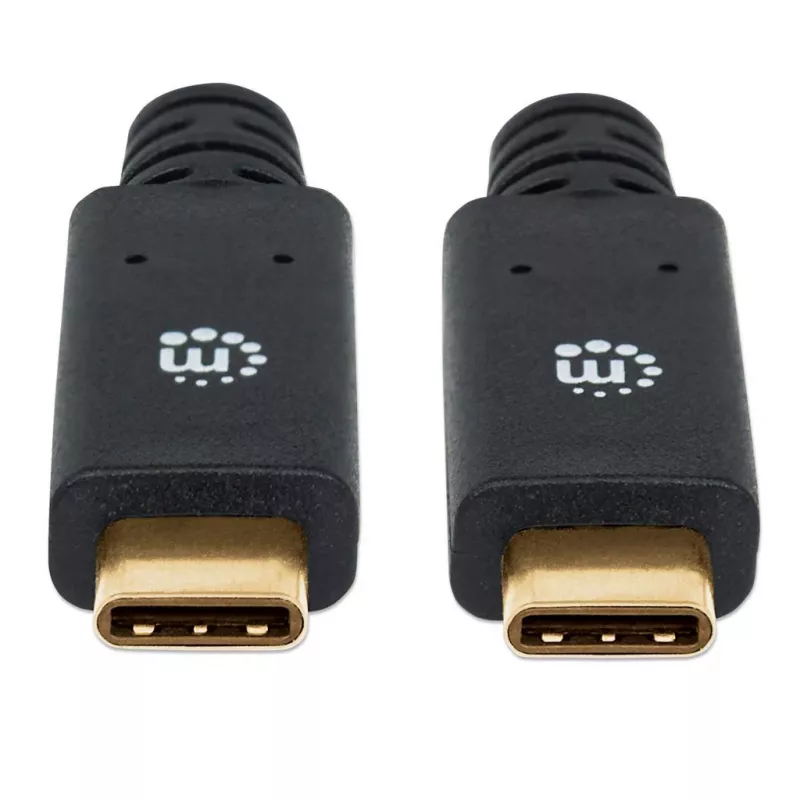 Καλώδιο USB-C Manhattan USB315CC2M 2 m αρσενικό σε αρσενικό μαύρο