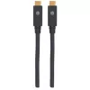 Καλώδιο USB-C Manhattan USB315CC2M 2 m αρσενικό σε αρσενικό μαύρο