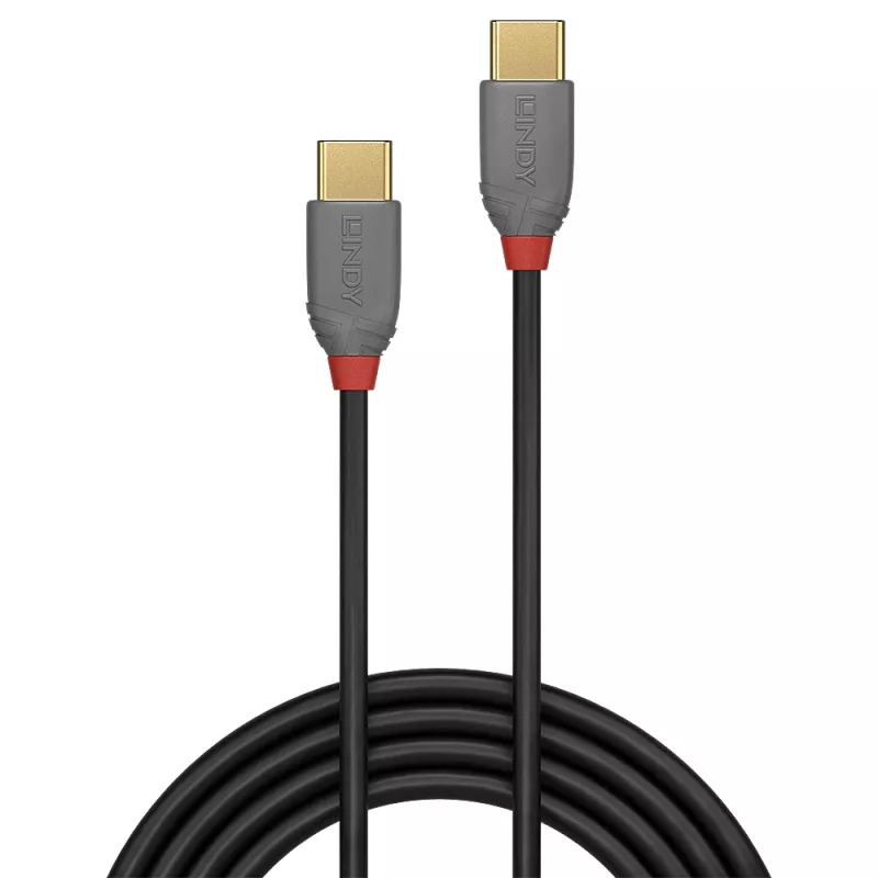 Lindy 3m καλώδιο USB 2.0 Type-C σε C, Anthra Line