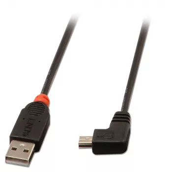 Καλώδιο USB Lindy USB2.0 A/Mini-B 90° 0,5m