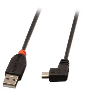 Lindy 2m καλώδιο USB 2.0 – Type-A σε Mini-B, 90° γωνία