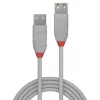 Lindy 3m καλώδιο επέκτασης USB 2.0 Type-A, Anthra Line, γκρι