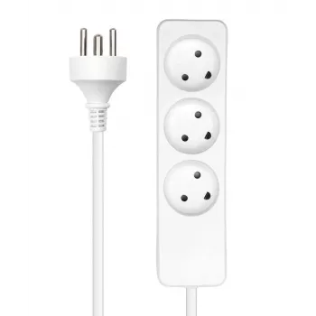 Microconnect MC-GRU0350DK προέκταση ρεύματος 5m 3 υποδοχές AC εσωτερικού χώρου λευκό