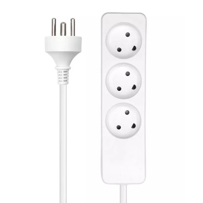 Microconnect MC-GRU0350DK προέκταση ρεύματος 5m 3 υποδοχές AC εσωτερικού χώρου λευκό