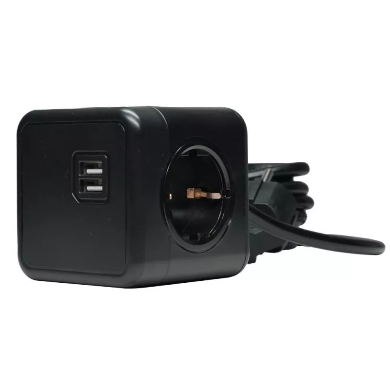 Microconnect GRUCUBE2USB-B3 προέκταση ρεύματος 3m 3 υποδοχές AC εσωτερικού χώρου μαύρο