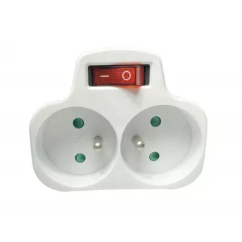 Διακόπτης πρίζας MicroConnect MC-PLUGOOEU1+2FRW τύπου EU