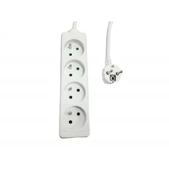 Πολύπριζο MicroConnect MC-PS040150FRW — 4 θέσεων, γαλλικές υποδοχές Type-E