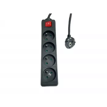 Πολύπριζο MicroConnect MC-PSOO040150FRB 4 θέσεων με μεμονωμένους διακόπτες