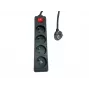 Πολύπριζο MicroConnect MC-PSOO040500FRB 4 θέσεων με μεμονωμένους διακόπτες on/off