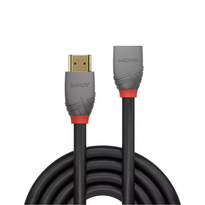 Καλώδιο επέκτασης HDMI Lindy 3m HDMI 2.0 επέκταση Anthra Line