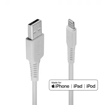 Lindy 1m καλώδιο USB σε Lightning, Λευκό
