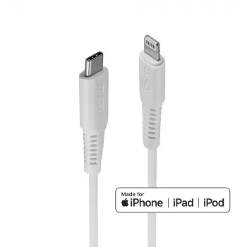 Lindy 2m καλώδιο USB Type-C σε Lightning, Λευκό