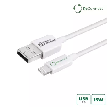 Καλώδιο Lightning MicroConnect ECO-LIGHTNING1 1m Λευκό USB A