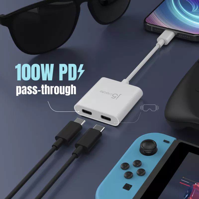 Προσαρμογέας USB-C σε Dual-USB-C j5create JCA164-N 3840x2160 240Hz