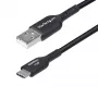StarTech.com 30cm καλώδιο φόρτισης USB-A σε USB-C, φόρτιση & συγχρονισμός, 3A, USB 2.0, περίβλημα TPE – Μαύρο καλώδιο φόρτισης USB