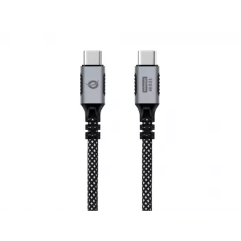 Καλώδιο USB-C σε USB-C CONCEPTRONIC ETTA07B20 — USB 3.2 Gen 2x2, 2 m, 20 Gbps, PD 3.0 100W (20V 5A), 4K@60Hz, E-mark