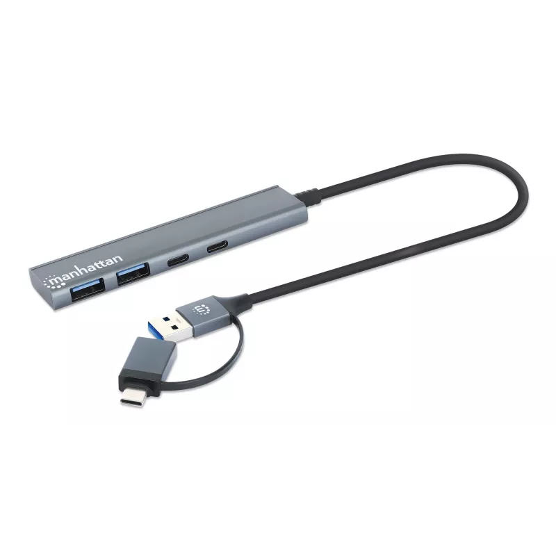 Dock/Hub USB-C & USB-A Combo Manhattan 4 Θύρες 5 Gbps Αλουμίνιο