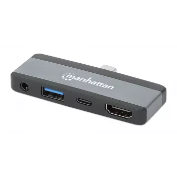 USB-C Travel Dock Manhattan 190404 4 Θύρες HDMI USB-A USB-C 3,5 mm