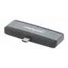 Manhattan 190404 φορητός σταθμός σύνδεσης 4 σε 1 USB-C PD σε HDMI, USB 3.2 Gen 2, 10 Gbit/s, 4K, 100 W PD, γκρι