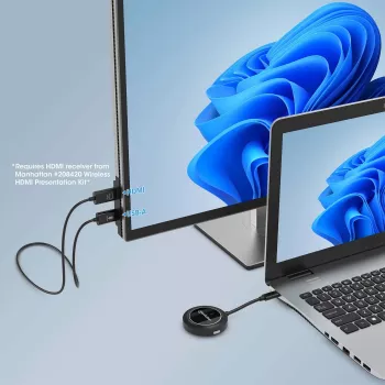 AV-Transmitter Manhattan 208437 1920x1080 30m ασύρματος USB Type-C