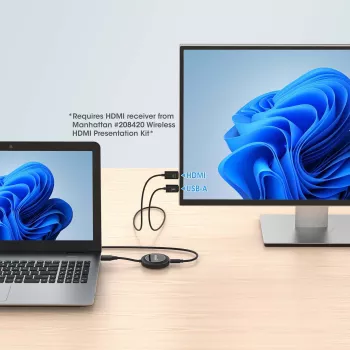 AV-Transmitter Manhattan 208444 μαύρο 1920x1080 30m ασύρματος USB-C
