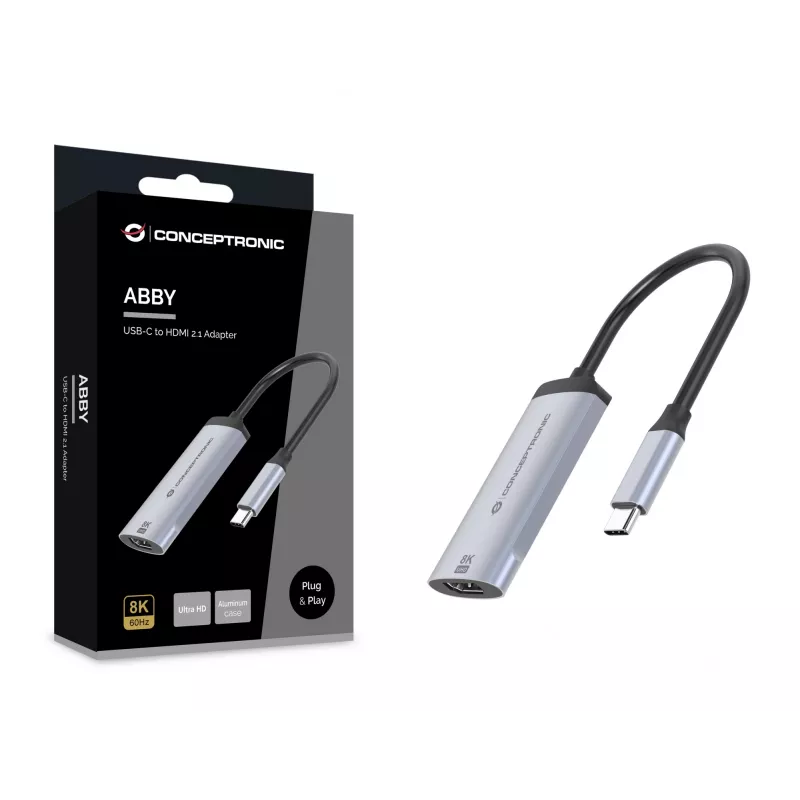 Conceptronic ABBY23G Προσαρμογέας USB-C σε HDMI 2.1, 8K60Hz