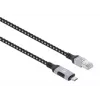 Καλώδιο Manhattan USB-C σε Gigabit δικτύου Ethernet RJ45 2m μαύρο/ασημί
