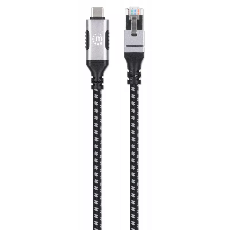 Καλώδιο Manhattan USB-C σε Gigabit δικτύου Ethernet RJ45 2m μαύρο/ασημί