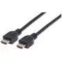 Καλώδιο Manhattan HDMI 4K@60Hz με Ethernet - πιστοποιημένο CL3, 1m, κατάλληλο για εγκατάσταση εντός τοίχου, για όλες τις εφαρμογές 4K και 1080p/HD – αναβαθμίστε τώρα ή κρατήστε το έτοιμο όταν το χρειαστείτε, αρσενικό σε αρσενικό, μαύρο, Ultra HD 4k x 2k, εφ' όρου ζωής εγγύηση, Premium High Speed