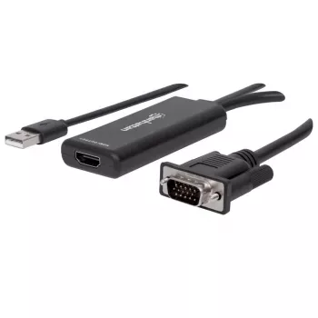 Μετατροπέας VGA και USB-A σε HDMI Manhattan 152426