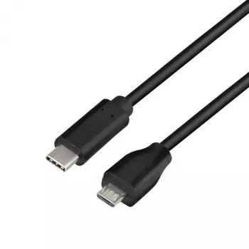 LogiLink CU0196 Καλώδιο USB USB 2.0 0,5 m USB-C Micro-USB B μαύρο