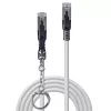 Lindy 1m Cat.6A S/FTP Locking καλώδιο δικτύου, γκρι