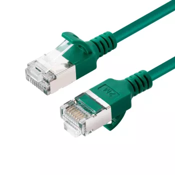 Καλώδιο δικτύου MicroConnect V-FTP6A0015G-schlank Cat6a U/FTP RJ-45 σε RJ-45 0,15 m πράσινο
