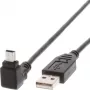 Καλώδιο Techly USB 2.0 A βύσμα / Mini B βύσμα 90 ° 1,8 m μαύρο ICOC MUSB-AA-018ANG