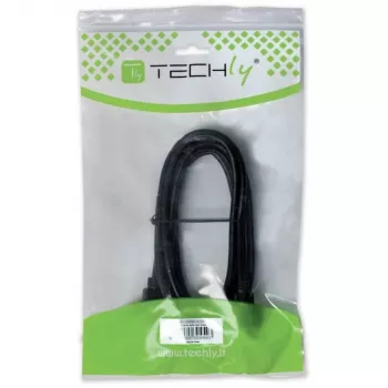 Καλώδιο Techly USB 2.0 A βύσμα / Mini B βύσμα 90 ° 1,8 m μαύρο ICOC MUSB-AA-018ANG