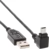 Καλώδιο Techly USB 2.0 A βύσμα / Mini B βύσμα 90 ° 1,8 m μαύρο ICOC MUSB-AA-018ANG