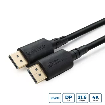 Καλώδιο DisplayPort MicroConnect MC-DP-MMG-100LSZH 4K 1.2, 1,0 m, Low Smoke Zero Halogen