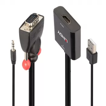 Μετατροπέας VGA και ήχου σε HDMI Lindy 38284