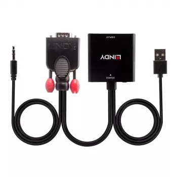 Μετατροπέας VGA και ήχου σε HDMI Lindy 38284