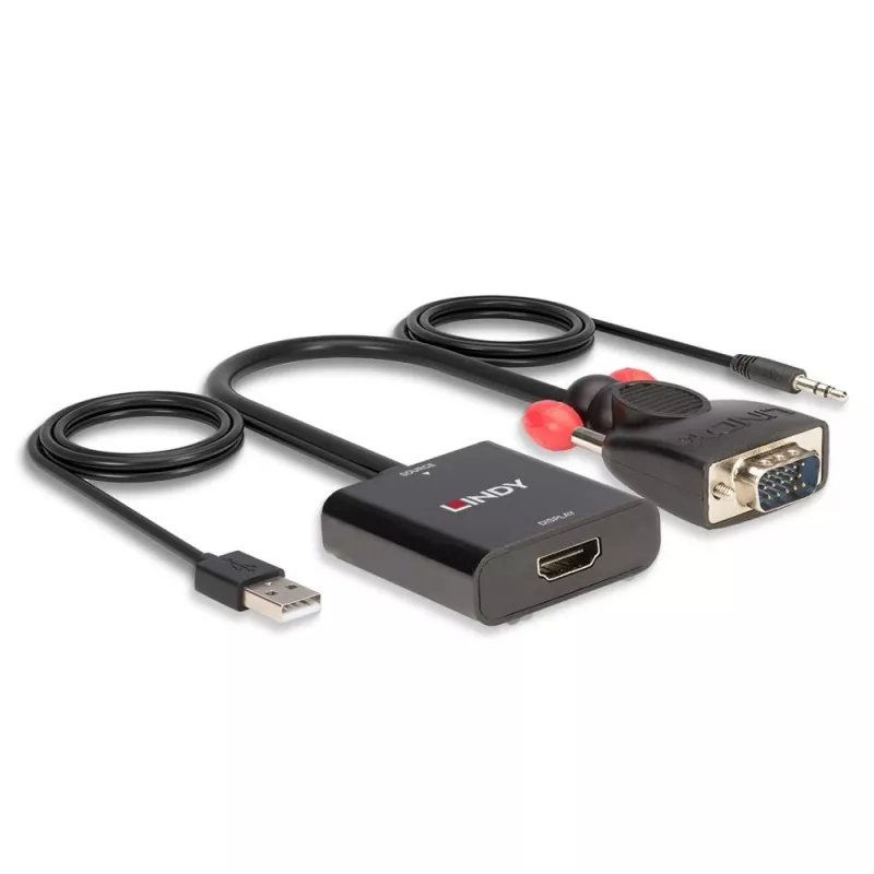 Μετατροπέας VGA και ήχου σε HDMI Lindy 38284