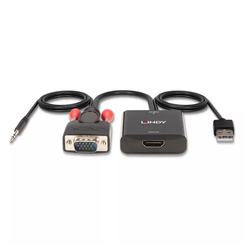 Μετατροπέας VGA και ήχου σε HDMI Lindy 38284