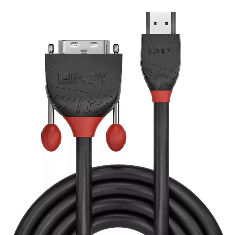 Lindy 10m καλώδιο HDMI σε DVI, Black Line