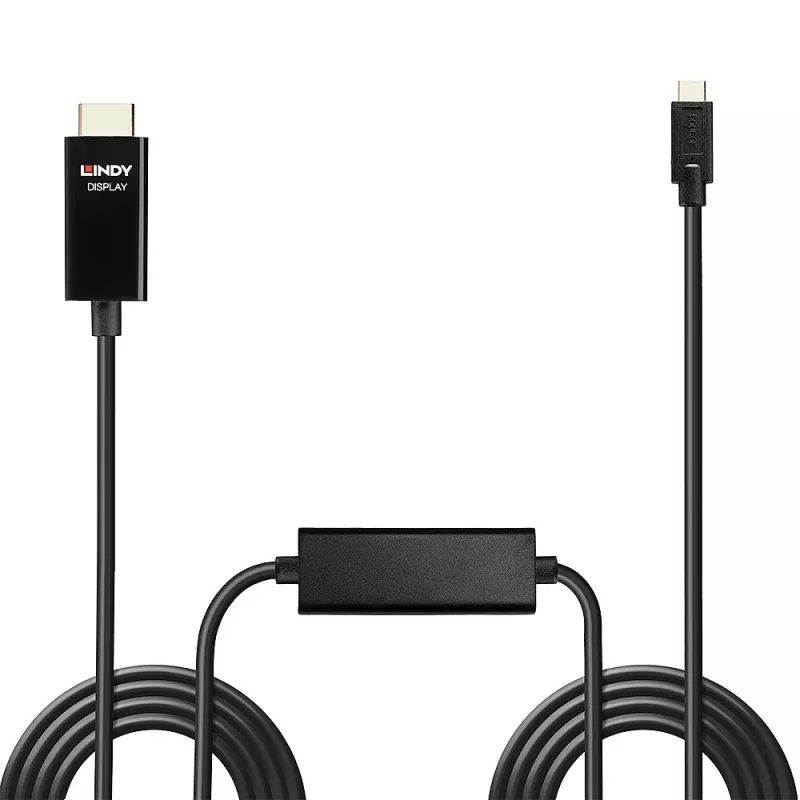 Lindy 5m καλώδιο προσαρμογέα USB Type C σε HDMI 4K60 με HDR