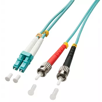 Lindy 20m OM3 LC - ST Duplex καλώδιο InfiniBand/οπτικών ινών τυρκουάζ