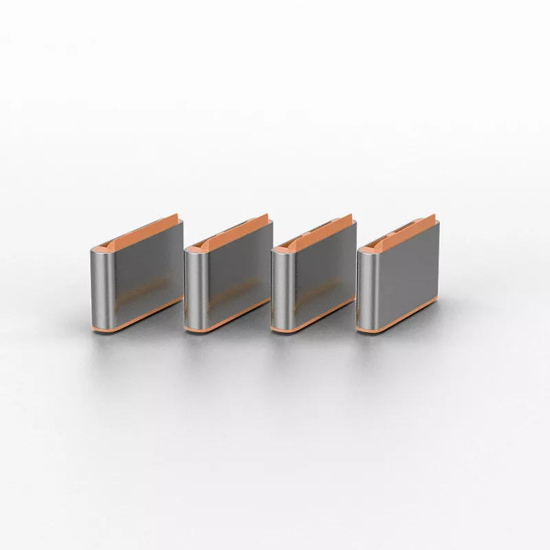 Σετ αποκλεισμού θυρών USB-C Lindy, 4 τεμ., πορτοκαλί