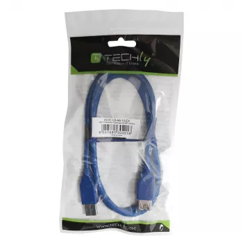 Techly Καλώδιο επέκτασης USB 3.0 A αρσενικό / A θηλυκό 3 m μπλε ICOC U3-AA-30-EX