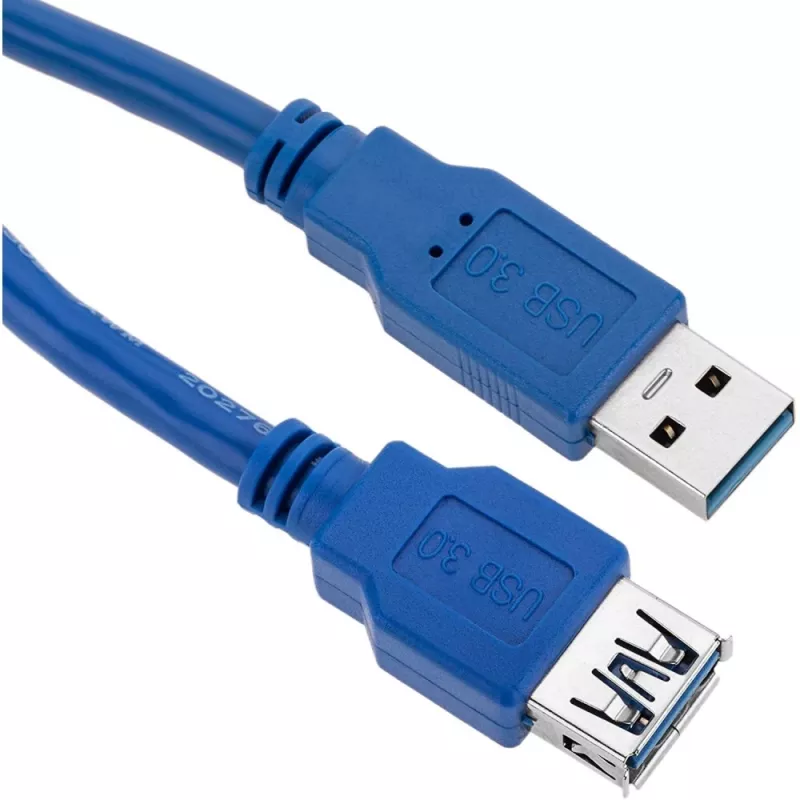 Techly Καλώδιο επέκτασης USB 3.0 A αρσενικό / A θηλυκό 0,5m μπλε ICOC U3-AA-005-EX