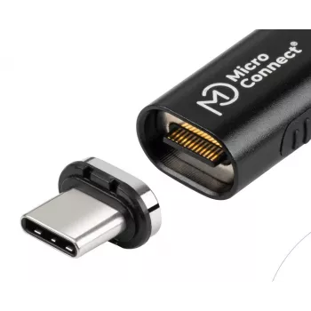 USB4 Magnetic Plug MicroConnect MC-LS-USB4MP2S — Καλώδιο USB4, 40 Gbit/s δεδομένα, 100 W Power Delivery