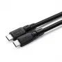 Καλώδιο USB-C MicroConnect USB3.2CC01-LSZH, USB-C σε USB-C, 100W, USB 3.2, επένδυση LSZH